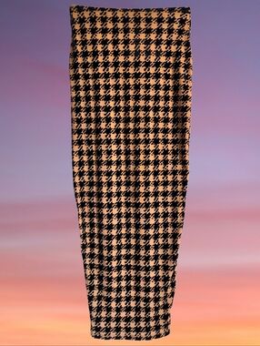 🖤Velour Bodycon Houndstooth Pencil Skirt By Naked Wardrobe🖤